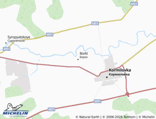 MICHELIN-Landkarte Borki - ViaMichelin