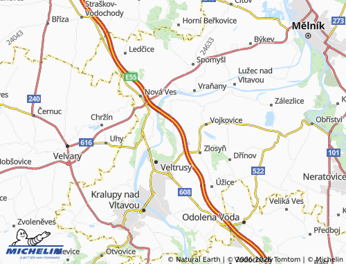 Mappa MICHELIN Všestudy - ViaMichelin