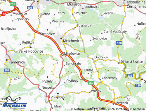 Mappa MICHELIN Hrusice - ViaMichelin