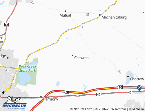 Mappa MICHELIN Catawba - ViaMichelin
