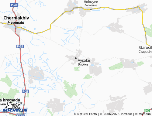 Mapa MICHELIN Vysoke - ViaMichelin