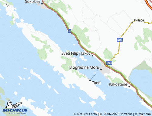 MICHELIN Pašman map - ViaMichelin