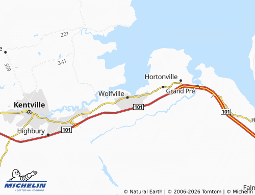 MICHELIN Wolfville map - ViaMichelin