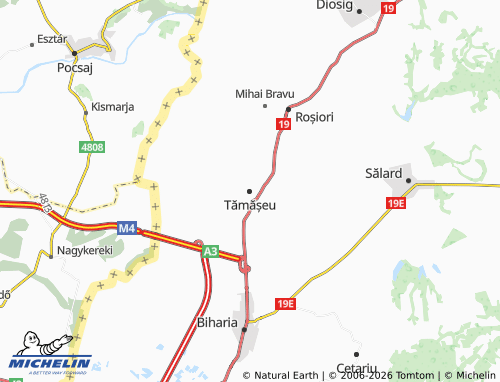 Kaart MICHELIN Tămășeu - ViaMichelin