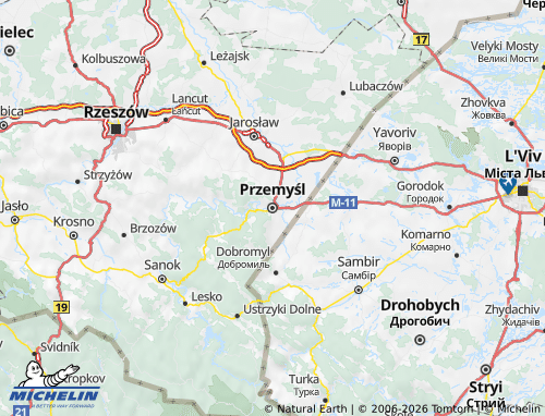 MICHELIN Przemyśl map - ViaMichelin