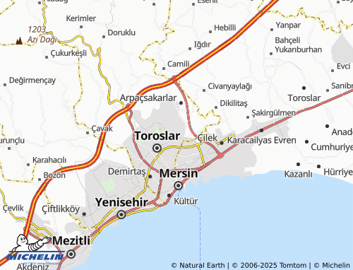 Carte MICHELIN Güneykent - ViaMichelin