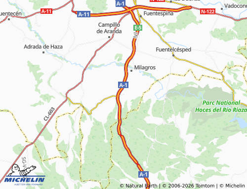 MICHELIN Pardilla map - ViaMichelin