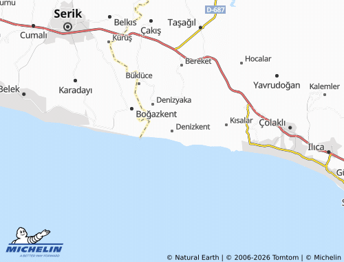 MICHELIN Denizkent map - ViaMichelin