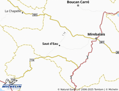 MICHELIN Saut d'Eau map - ViaMichelin