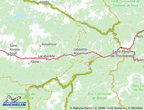 MICHELIN Labastide-Rouairoux map - ViaMichelin