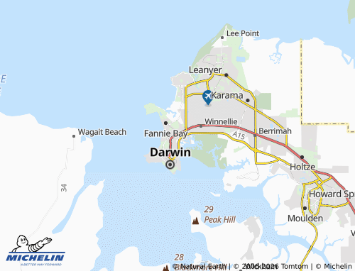 Mapa MICHELIN Woolner - ViaMichelin