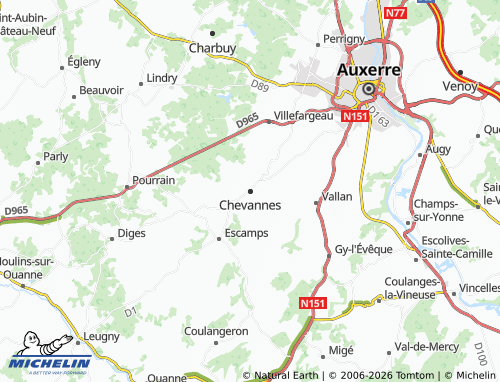 Mapa MICHELIN Chevannes - ViaMichelin