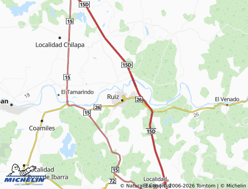 MICHELIN El Capomal, Ruiz map - ViaMichelin