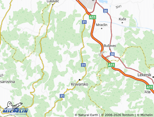 MICHELIN Ključić Brdo map - ViaMichelin