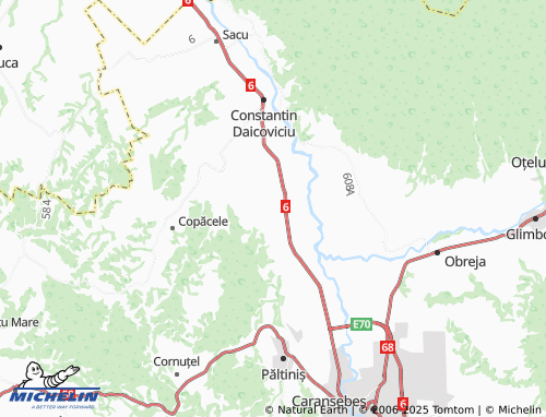 MICHELIN Prisaca map - ViaMichelin
