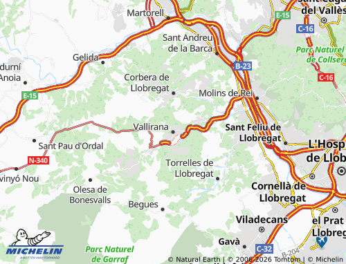 Carte MICHELIN Vallirana - ViaMichelin