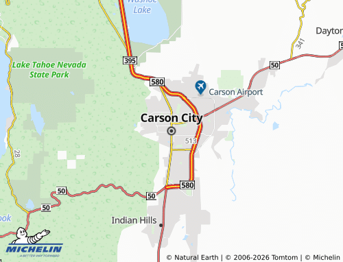 Mapa MICHELIN Carson City - ViaMichelin