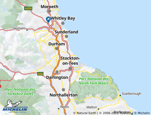 Carte MICHELIN Hartlepool - ViaMichelin