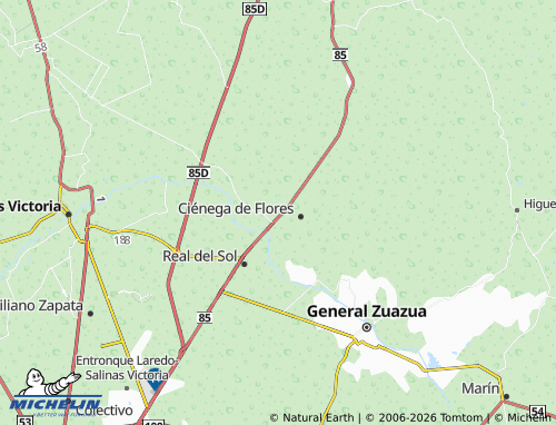 Carte MICHELIN Valle de Ciénega - ViaMichelin