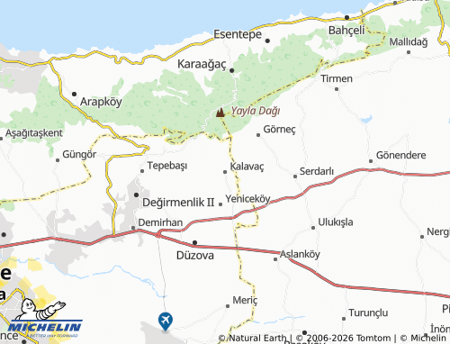 MICHELIN Kalavaç map - ViaMichelin