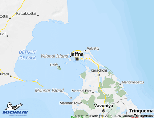 Mappa MICHELIN Jaffna - ViaMichelin