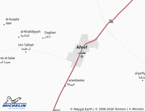 MICHELIN-Landkarte al-Hazm - ViaMichelin