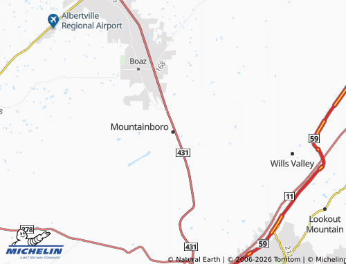 Carte MICHELIN Mountainboro - ViaMichelin