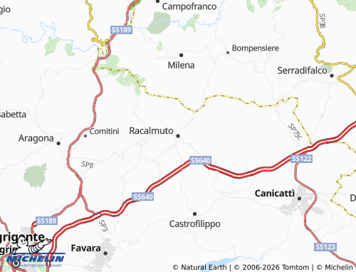 MICHELIN Racalmuto map - ViaMichelin