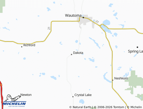 Mapa MICHELIN Dakota - ViaMichelin