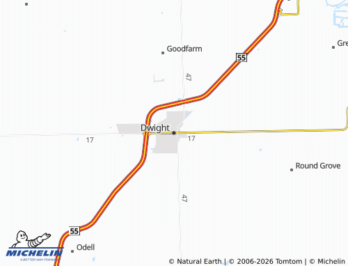 Mapa MICHELIN Dwight - ViaMichelin