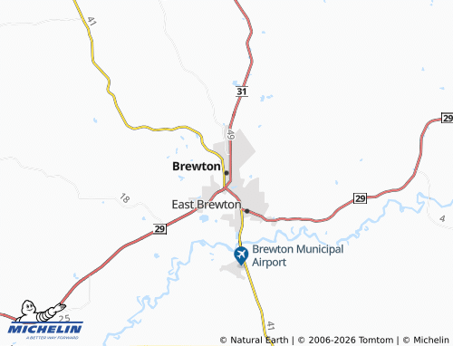 Mapa MICHELIN Brewton - ViaMichelin