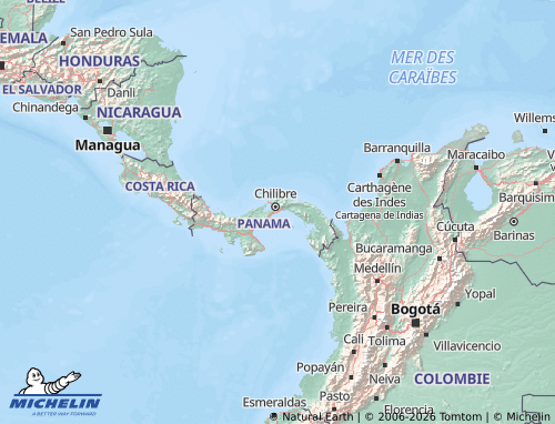 MICHELIN Panama map - ViaMichelin