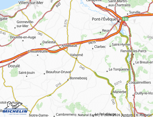 MICHELIN Valsemé map - ViaMichelin