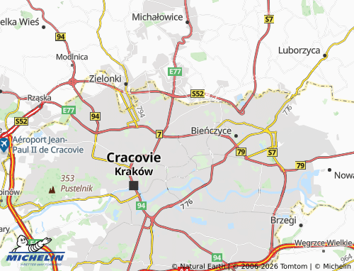 MICHELIN Prądnik Czerwony map - ViaMichelin
