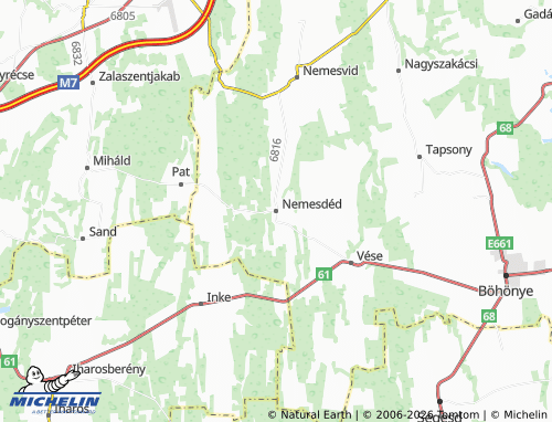 Mappa MICHELIN Nemesdéd - ViaMichelin