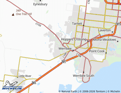 Mappa MICHELIN Wyndham Vale - ViaMichelin