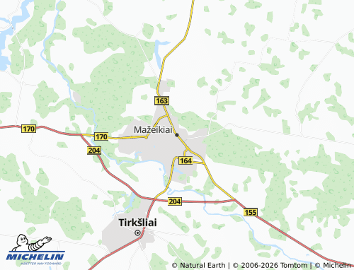 Mappa MICHELIN Mažeikiai - ViaMichelin