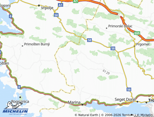 MICHELIN-Landkarte Blizna donja - ViaMichelin