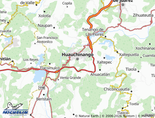 Kaart MICHELIN Huauchinango - ViaMichelin