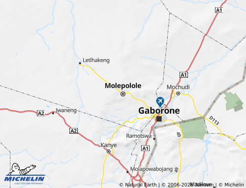 MICHELIN Kweneng North map - ViaMichelin