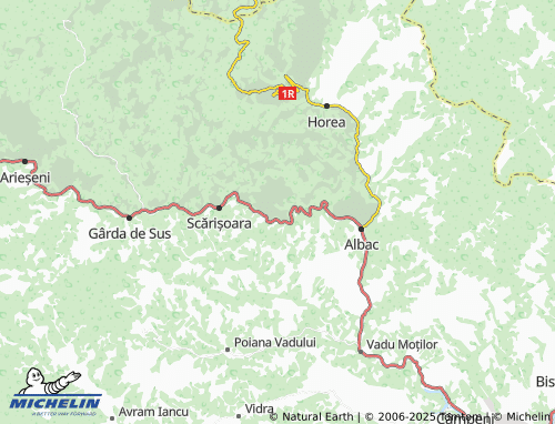 MICHELIN Știuleți map - ViaMichelin
