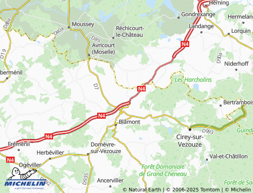 MICHELIN Gogney map - ViaMichelin