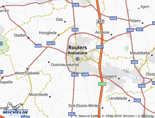 Kaart MICHELIN Roeselare - ViaMichelin
