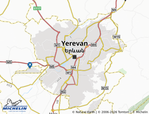 Carte MICHELIN Yerevan - ViaMichelin
