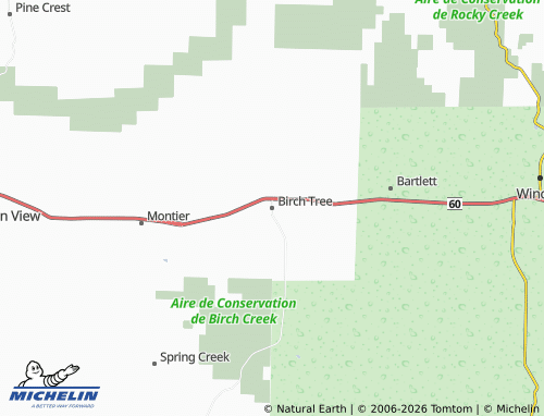 Mapa MICHELIN Birch Tree - ViaMichelin