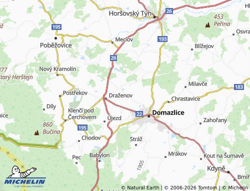 Mapa MICHELIN Luženičky - ViaMichelin