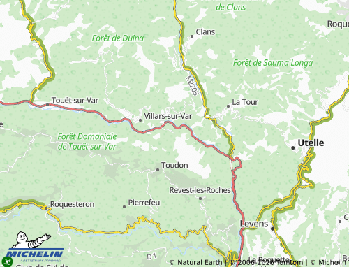 MICHELIN Malaussène map - ViaMichelin
