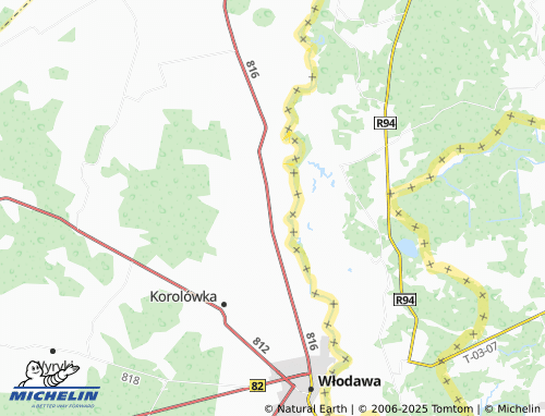 MICHELIN Różanka map - ViaMichelin