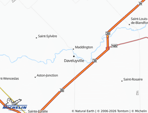 Carte MICHELIN Daveluyville - ViaMichelin