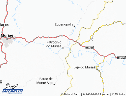 Mapa MICHELIN Patrocínio do Muriaé - ViaMichelin